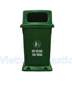 Thùng rác 95 Lít nắp hở có đế