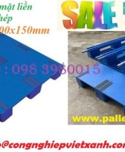 Pallet nhựa mặt liền 1200x1000x150 - lõi thép