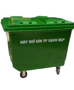 Thùng rác nhựa 660 lít composite 4 bánh xe